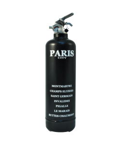 Fire extinguisher design City Paris black