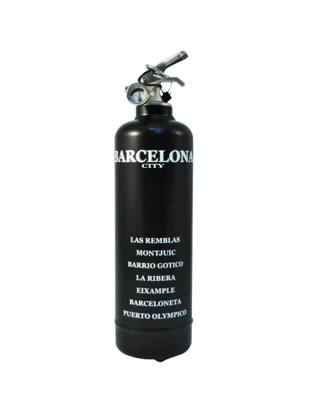 Fire extinguisher design City Barcelona black