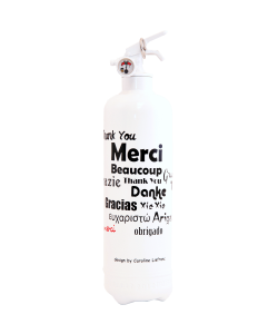 Fire extinguisher design CL MERCI white