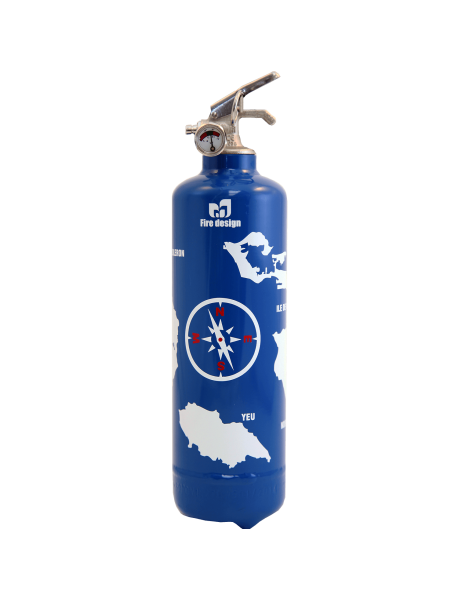 Fire extinguisher design Atlantic blue