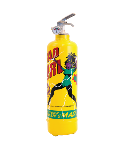 Fire extinguisher design Bad Girl yellow