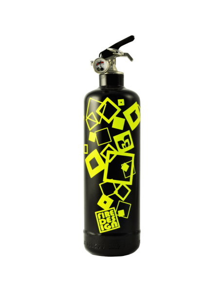 Fire extinguisher design Carrés blanc