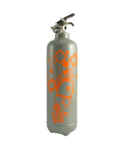 Fire extinguisher design Carrés grey