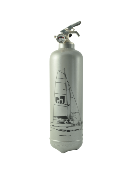 Fire extinguisher design Catamaran grey