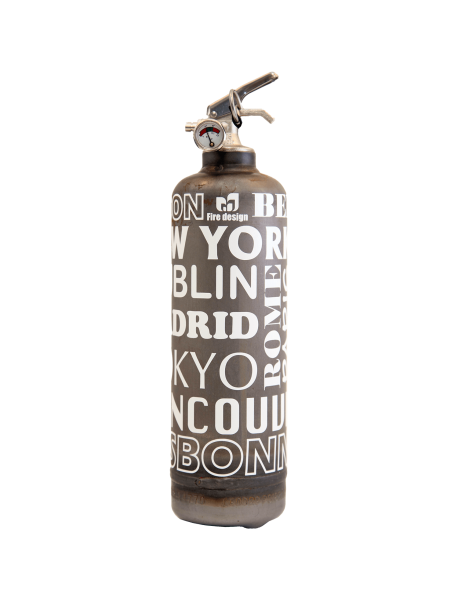 Fire extinguisher design City raw white