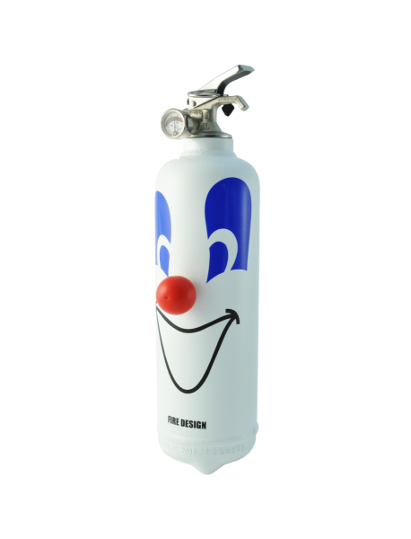 fire extinguisher design clown white