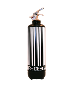 fire extinguisher design code barre black white