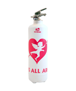 Fire extinguisher design Cupidon white pink