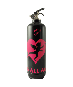 fire extinguisher design cupidon black pink