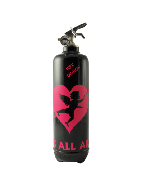 fire extinguisher design cupidon black pink