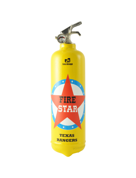 extincteur design fire star jaune