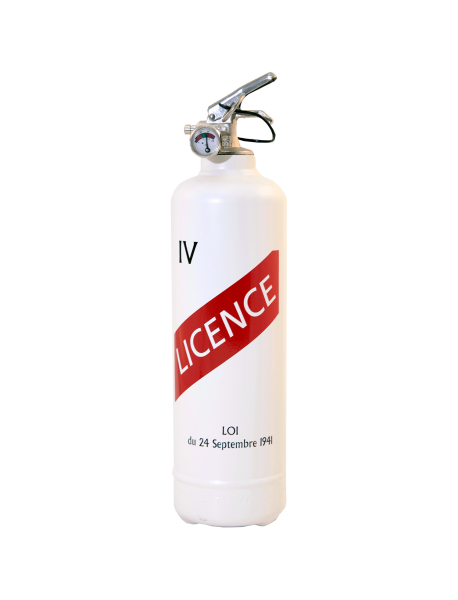 fire extinguisher design Licence IV white