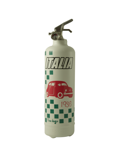 Fire extinguisher design Italia car white