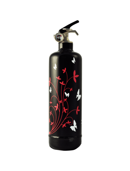 Fire extinguisher design Butterfly black