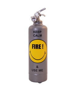 Fire extinguisher design Smiley Keep Calm grey