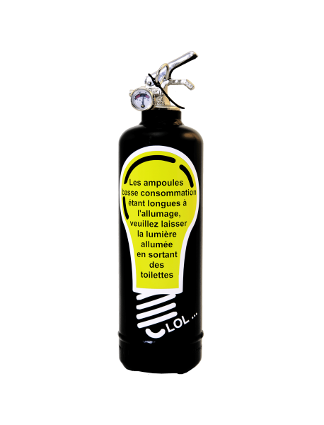 Fire extinguisher design Ampoule black