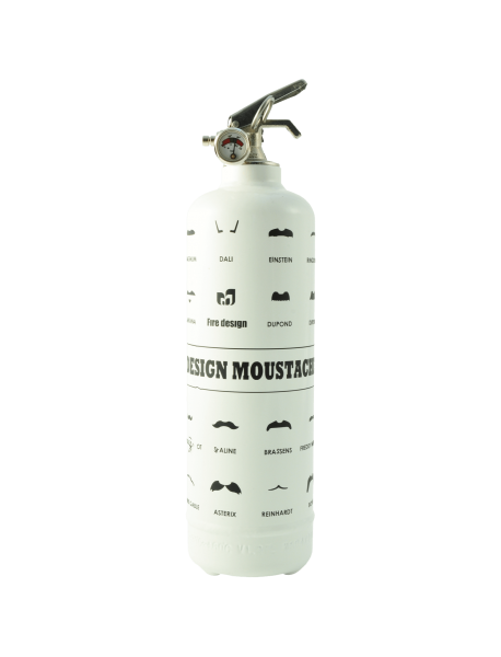 Fire extinguisher design Moustache white