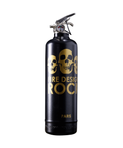 Fire extinguisher design Rock black gold