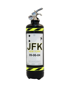 Fire extinguisher powder ABC Fly JFK black