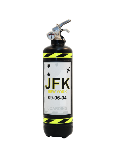 Fire extinguisher powder ABC Fly JFK black