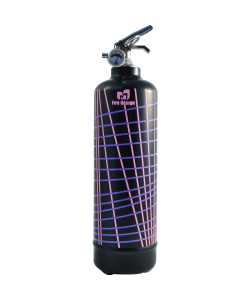 Fire extinguisher design Lines black pink