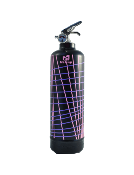 Fire extinguisher design Lines black pink