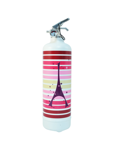 Fire extinguisher design CDE Paris white