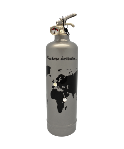 Fire extinguisher design Prochaine destination grey