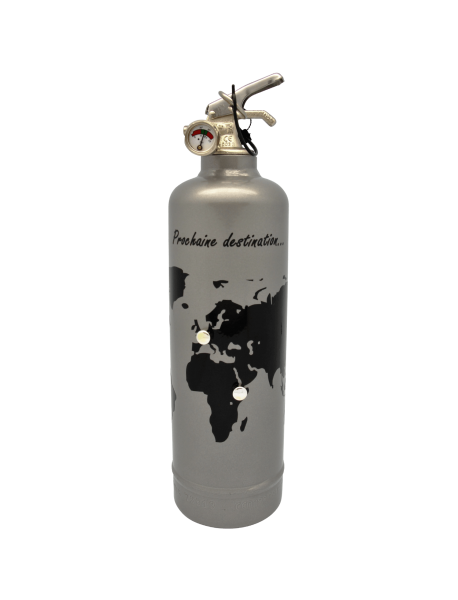 Fire extinguisher design Prochaine destination grey