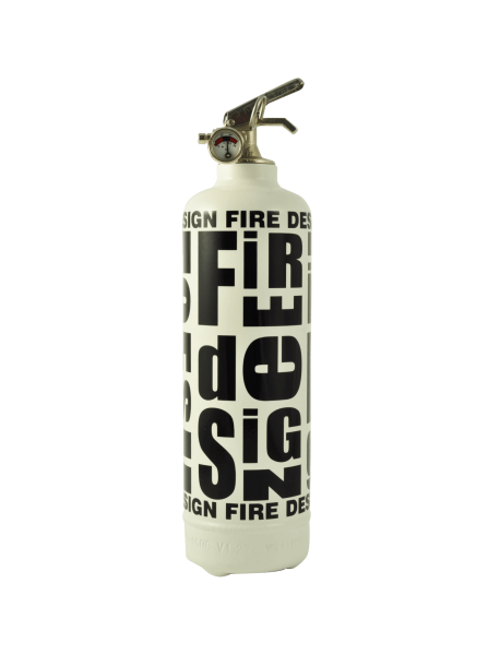 Extinguisher Fire design white black