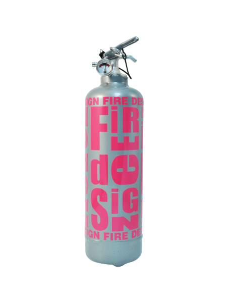 Extinguisher Fire design grey pink