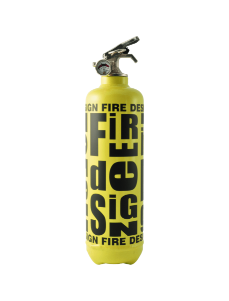 Extinguisher Fire design yellow black