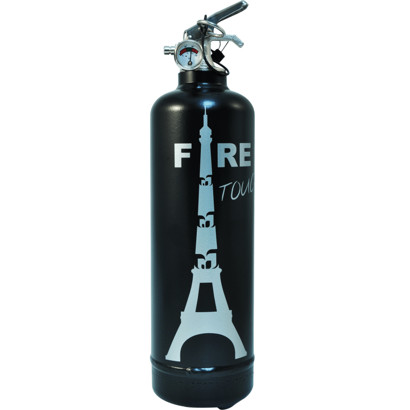 silver fire extinguisher