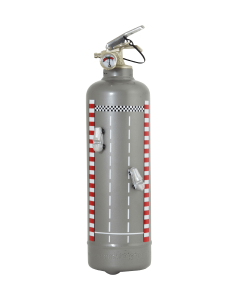 Fire extinguisher design auto race grey