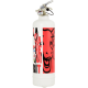 Fire extinguisher design laughing cow classic white red