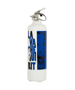 Fire extinguisher design Laughing Cow Classic white blue