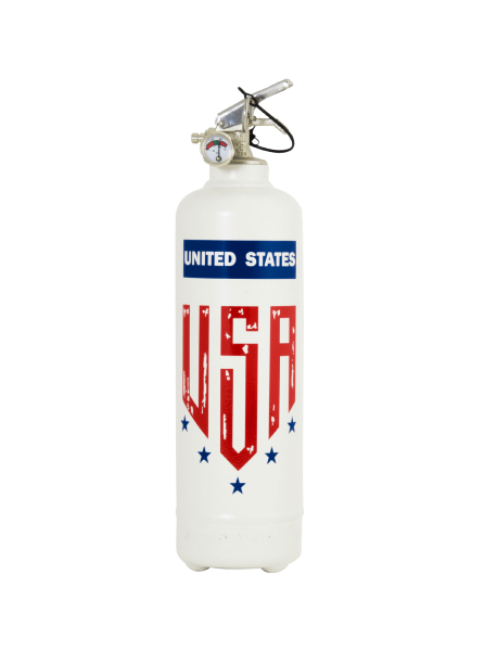 Fire extinguisher design Five Stars USA white