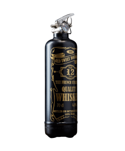 Fire extinguisher design Whiskey black gold