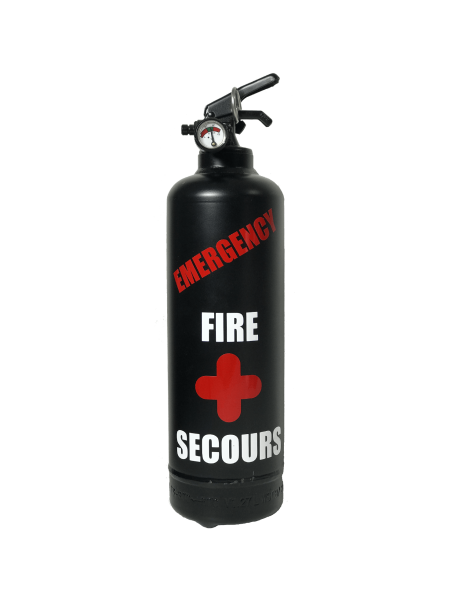 Fire extinguisher design emergency black