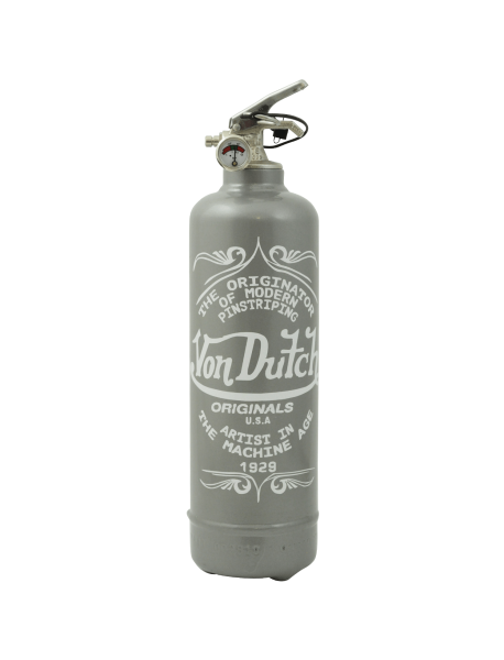 Fire extinguisher design Von Dutch Originator grey white