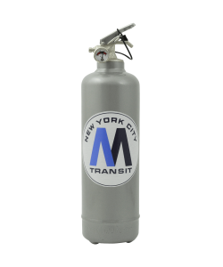 Designer fire extinguisher MTA Metro Transit grey