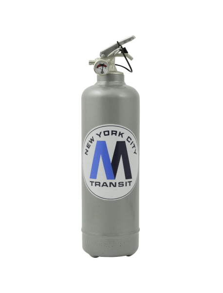 designer fire extinguisher MTA Metro Transit grey