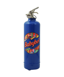 Designer fire extinguisher kitchen Babybel Logo Motifs blue