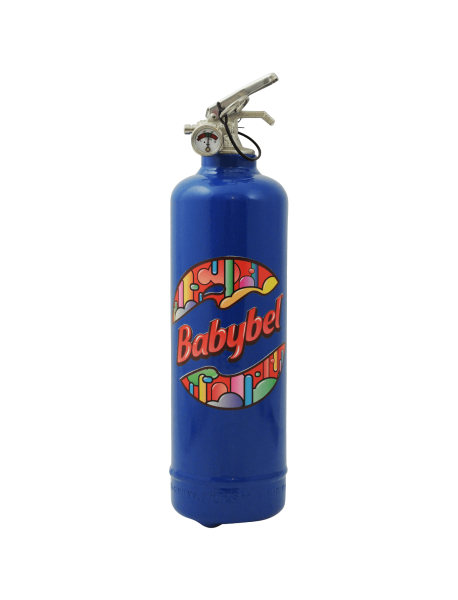 Designer fire extinguisher kitchen Babybel Logo Motifs blue