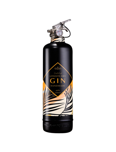 Extincteur design Gin Floral Noir