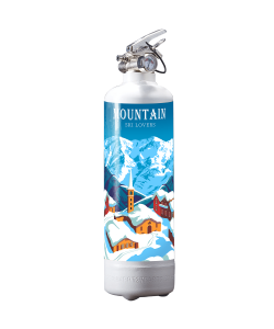 Extincteur design Mountain Ski Lovers Blanc