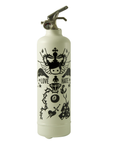 Fire extinguisher design AKLH Tatoo white