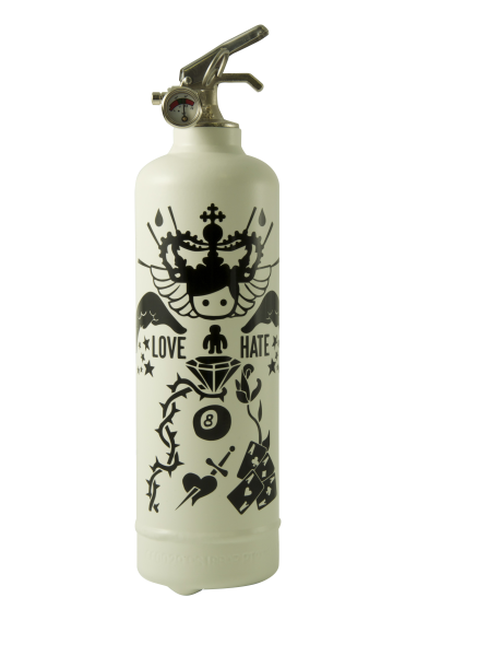 Fire extinguisher design AKLH Tatoo white