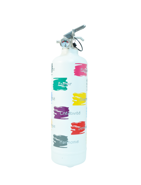 Fire extinguisher design Couleurs white