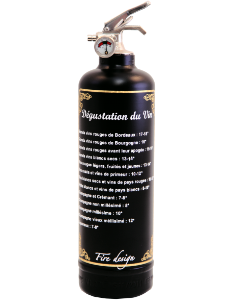 Fire extinguisher design Dégustation black